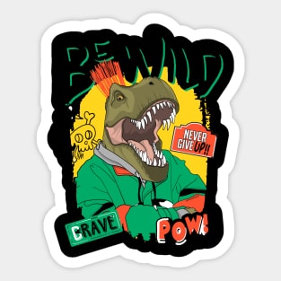 hand drawn cool dinosaur Sticker